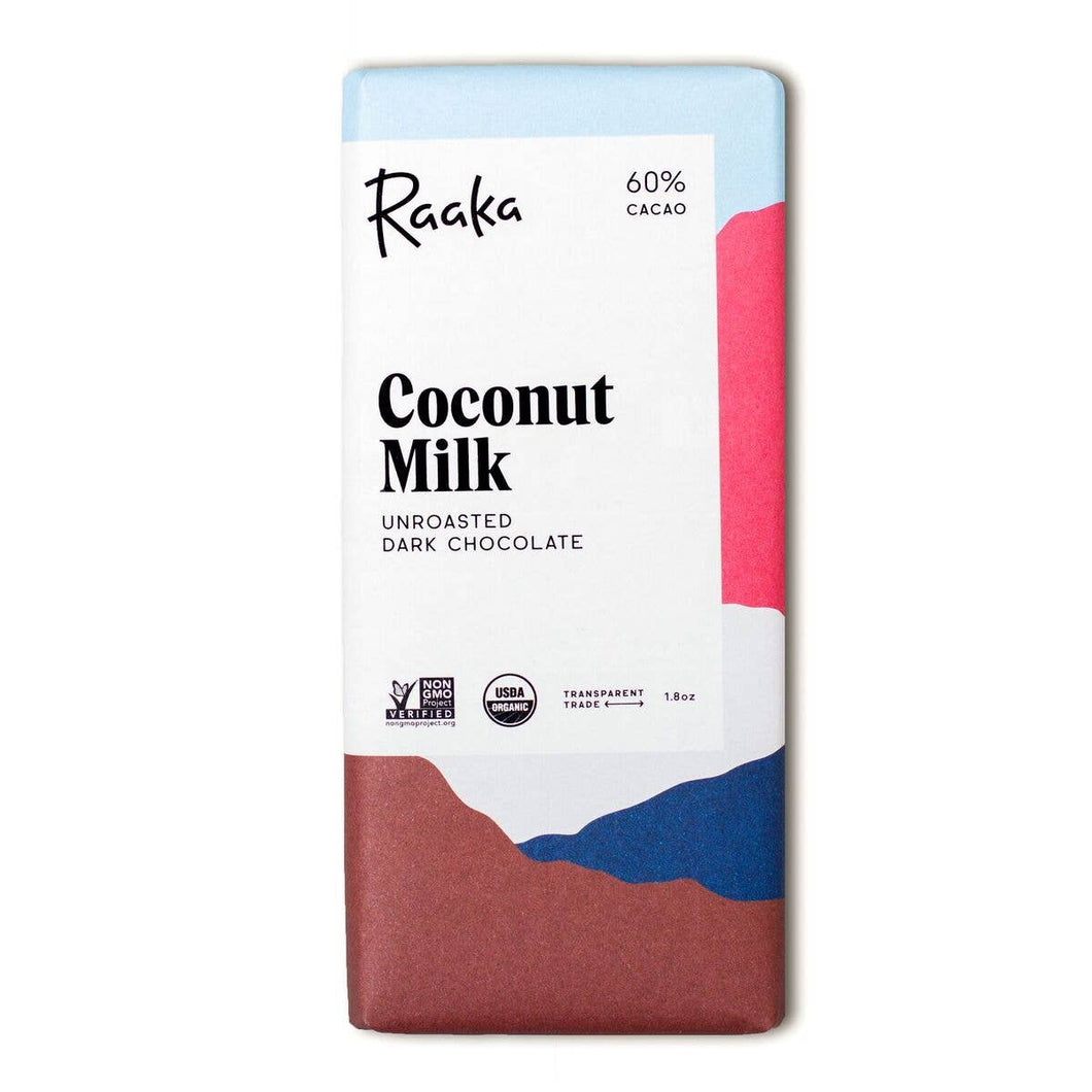 Raaka Chocolate - 60% Coconut Milk Chocolate Bar