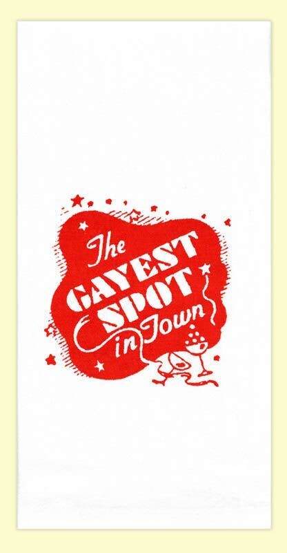 Red and White Kitchen Company - Gayest Spot Retro Flour Sack Kitchen Towel