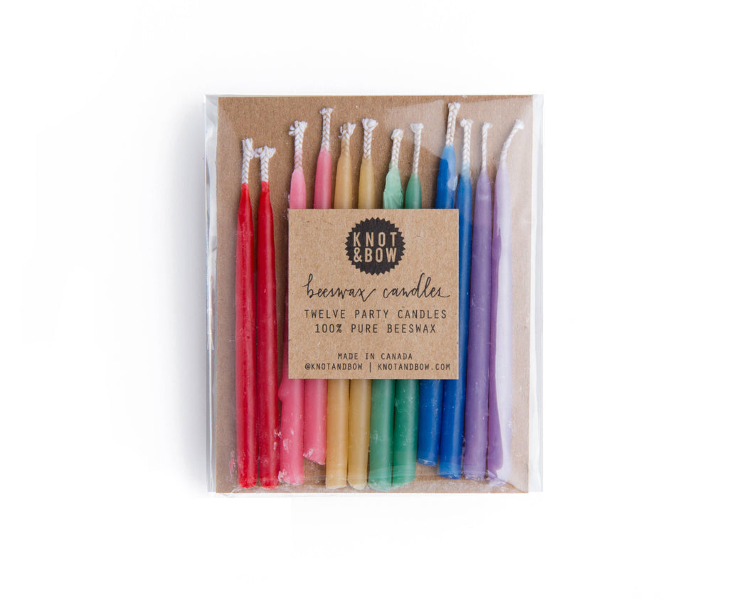 Knot & Bow - Assorted Beeswax Birthday Candles