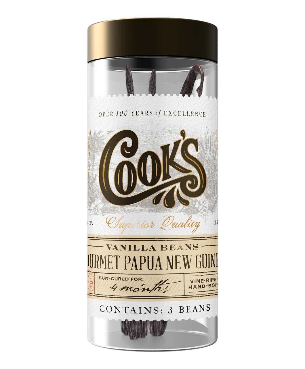 Cook Flavoring Company - Gourmet Papua New Guinea Vanilla Beans - Tahitian Style