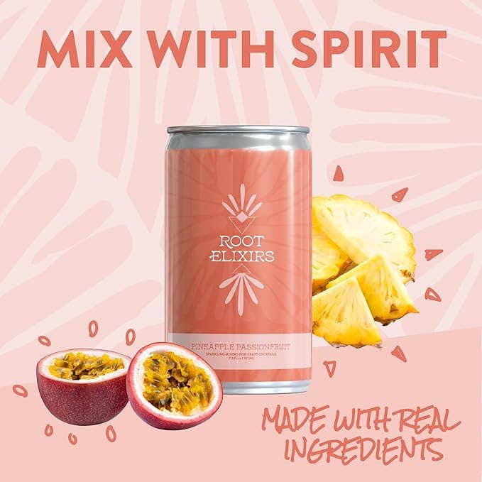 Root Elixirs - Root Elixirs Sparkling Pineapple Passionfruit Cocktail Mixer