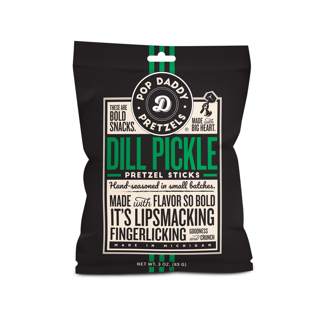 Pop Daddy Snacks - Pop Daddy – Dill Pickle Seasoned Pretzels 3.0oz
