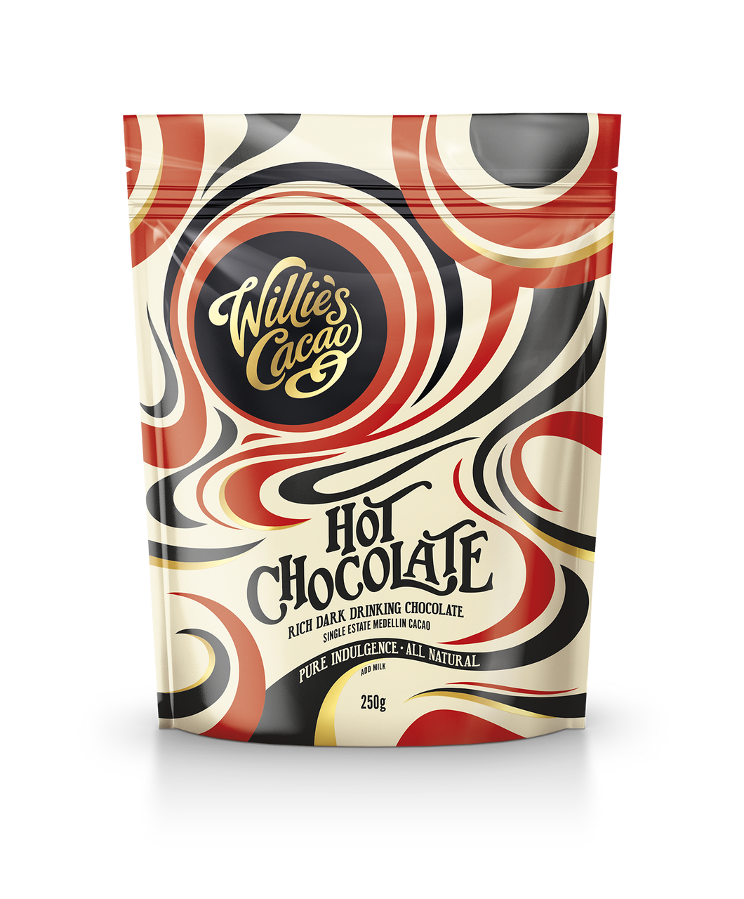 Belgium's chocolate Source - Willie's Cacao Rich Dark Medellin Hot Chocolate Powder