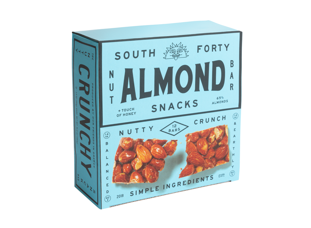 SOUTH FORTY SNACKS COMPANY - Almond - Crunchy Nut Bar 12-Pack (Wholesale)
