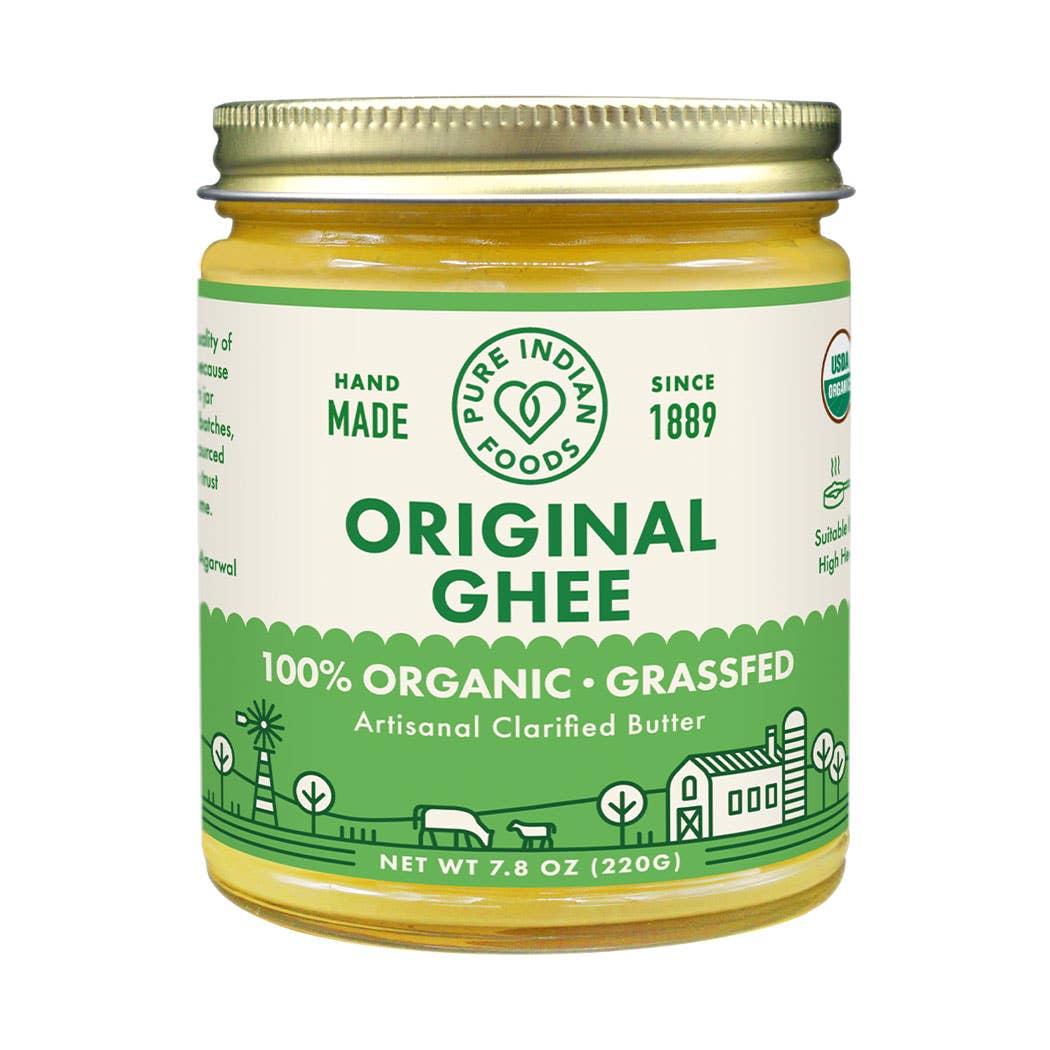 Pure Indian Foods - Original Ghee, Grassfed and Certified Organic - 7.8 oz