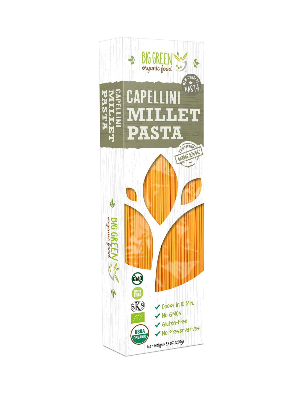 Big Green Organic Food - Organic Millet Capellini