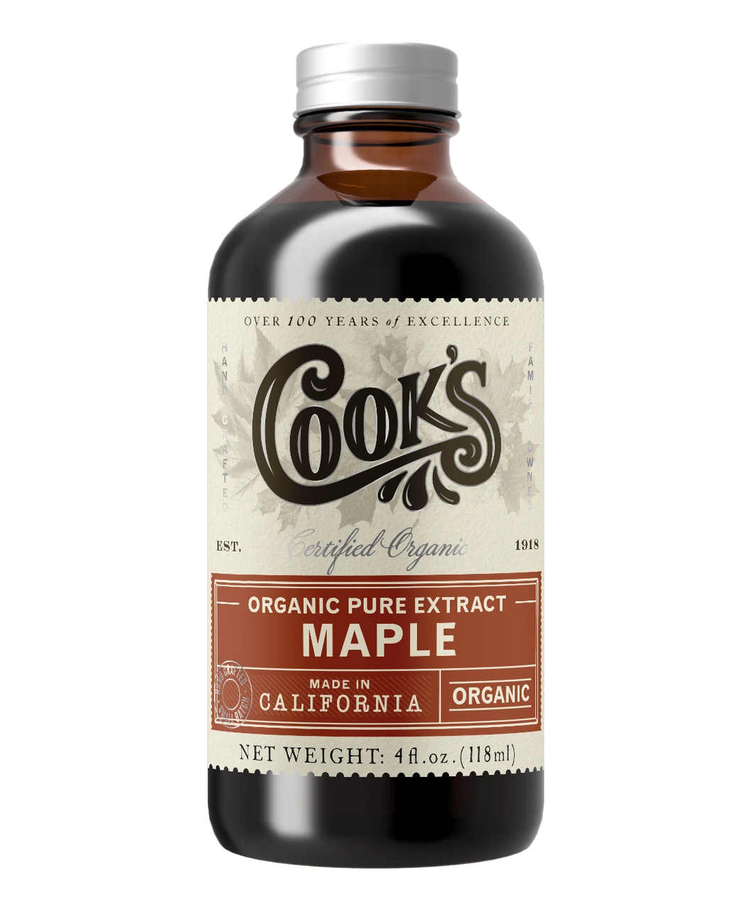 Cook Flavoring Company - Organic Pure Maple Extract