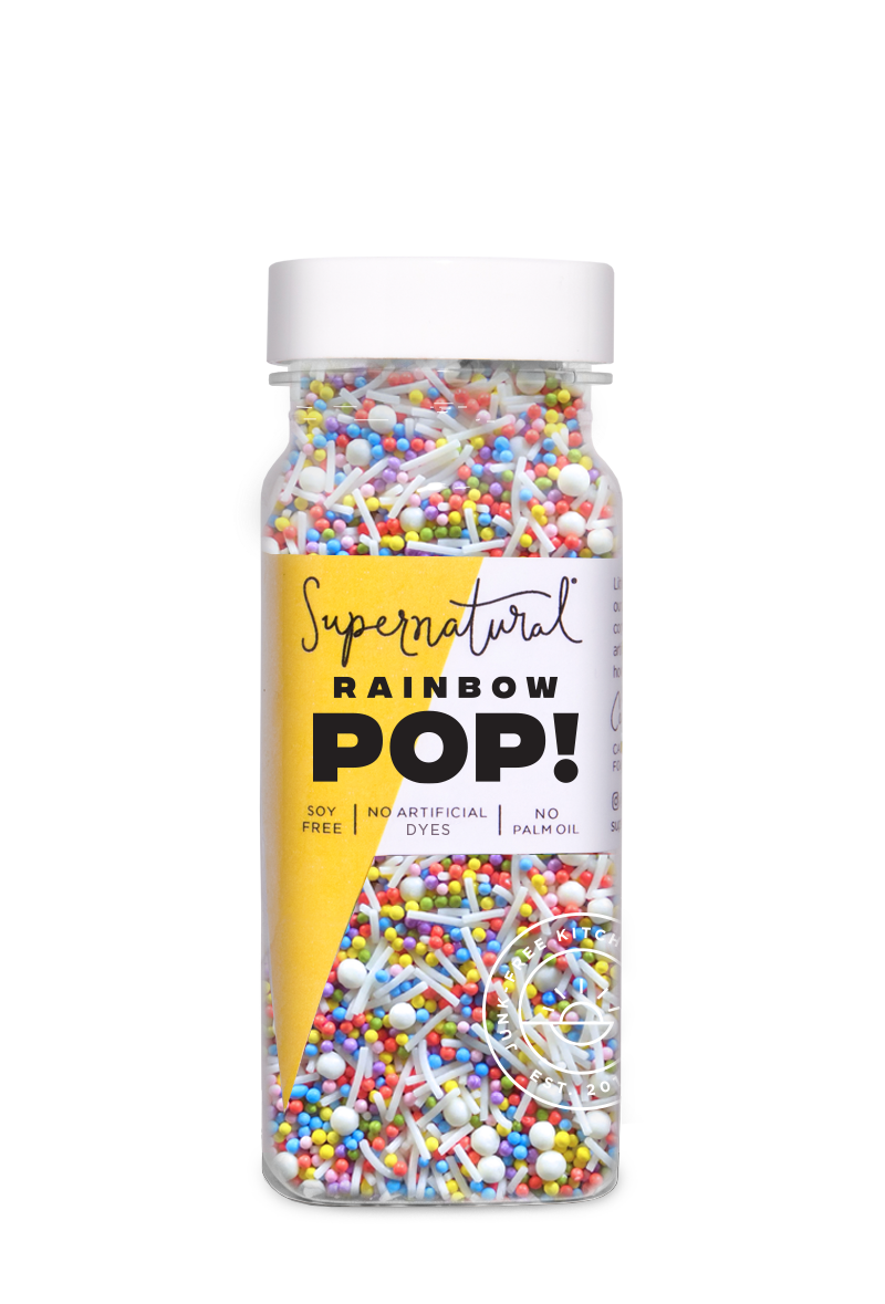 Supernatural - Dye-Free Rainbow Pop! Nonpareil Sprinkles