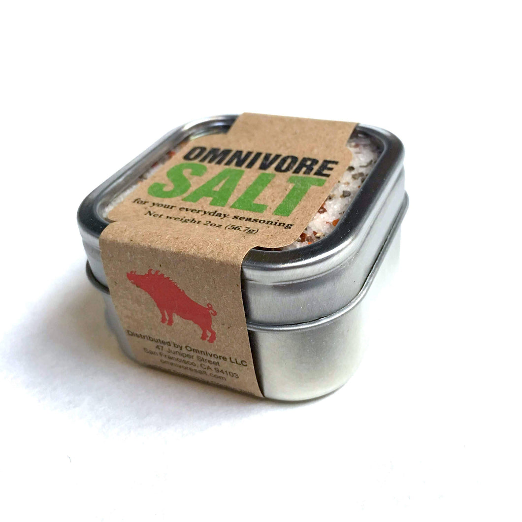 2 oz Omnivore SALT - an Organic Sea Salt blend - Tin