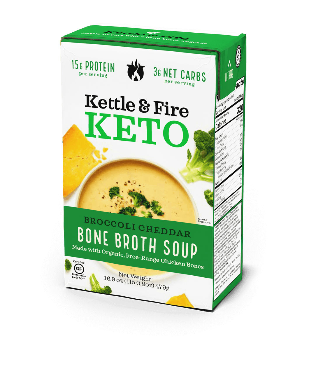 Kettle & Fire - Broccoli Cheddar Keto Soup 16.9oz