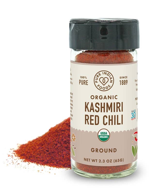 Pure Indian Foods - Kashmiri Chili Pepper Ground (Mild), Certified Organic