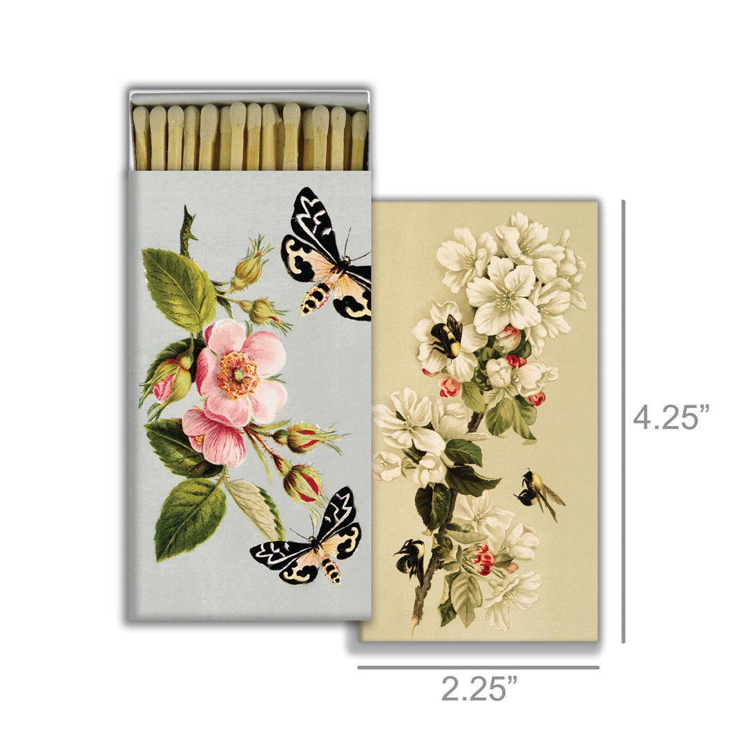 HomArt - Matches - Insects and Floral - White