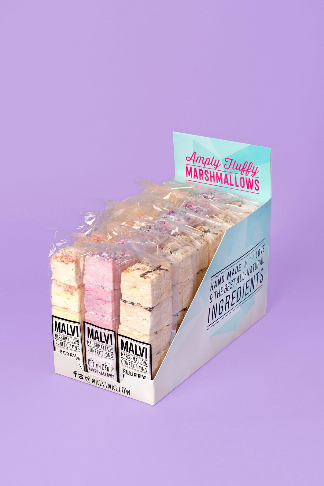 Malvi Marshmallow Confections - 3 oz. Marshmallow Sampler Case
