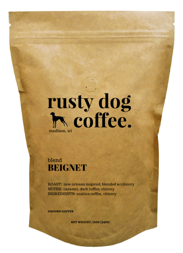 Rusty Dog Coffee - Beignet Chicory Blended Coffee, Ground Only - Wholesale