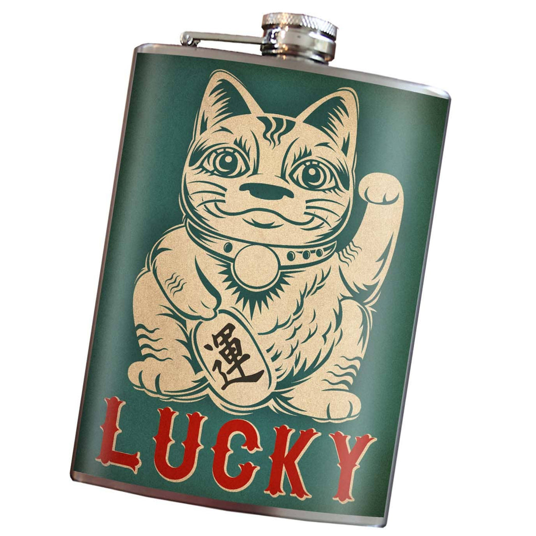 Trixie & Milo - Flask - Lucky Cat