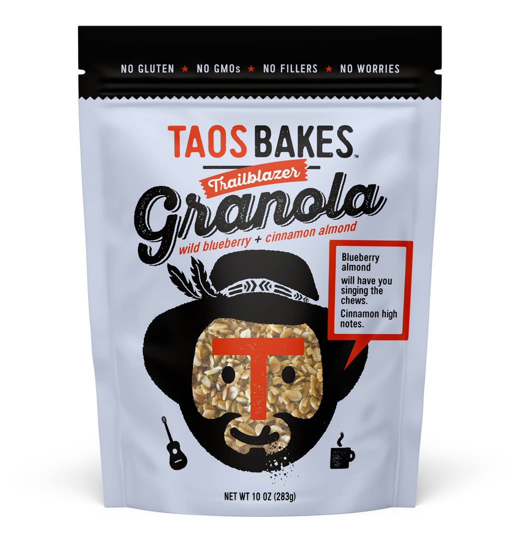 Taos Bakes - 10 oz Trailblazer Granola - Wild Blueberry + Cinnamon Almond