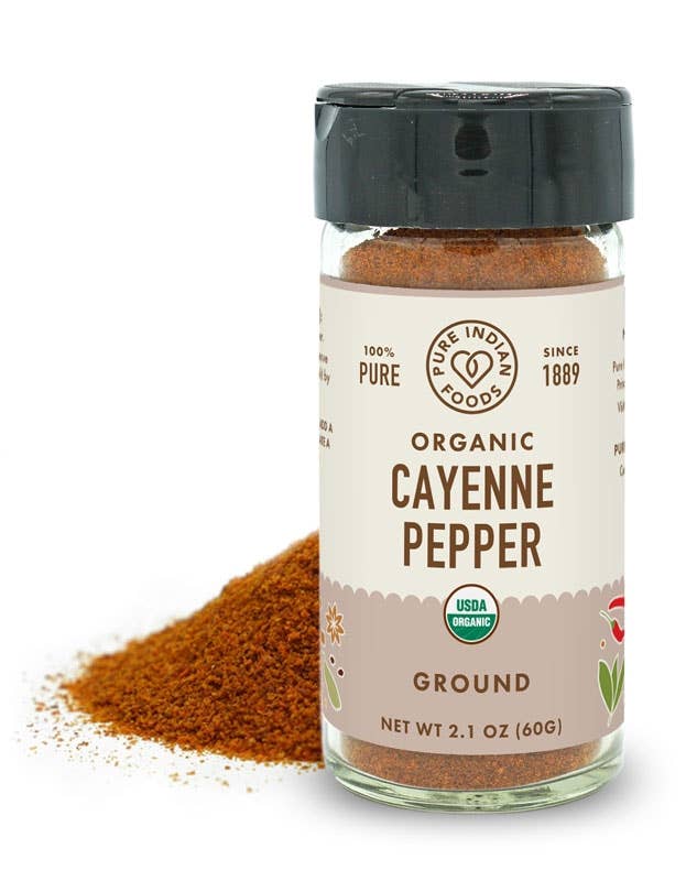 Pure Indian Foods - Cayenne Red Chili Pepper Ground, Certified Organic