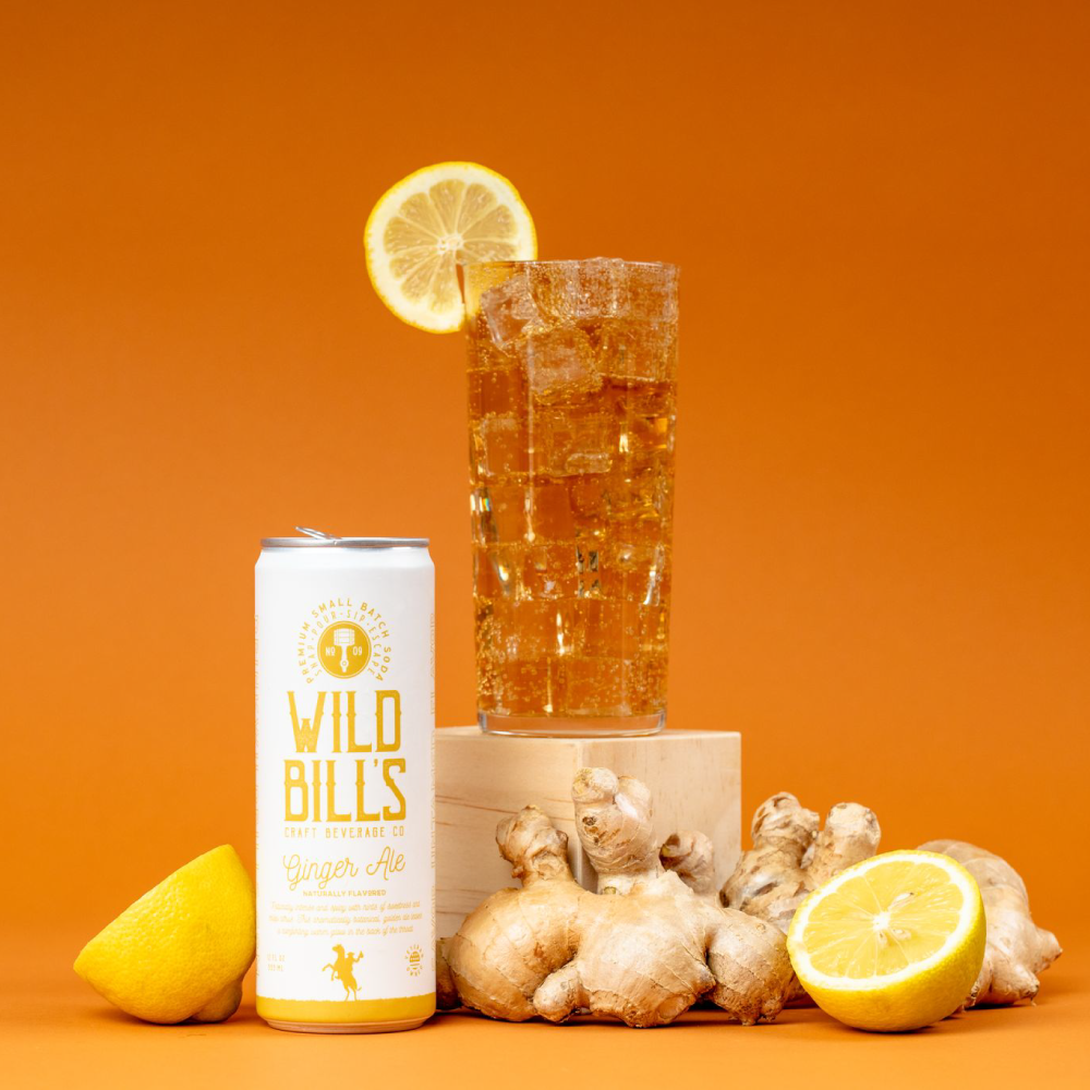 Wild Bill’s Craft Beverage Co. - Ginger Ale - Premium Cane Sugar Soda, Cans