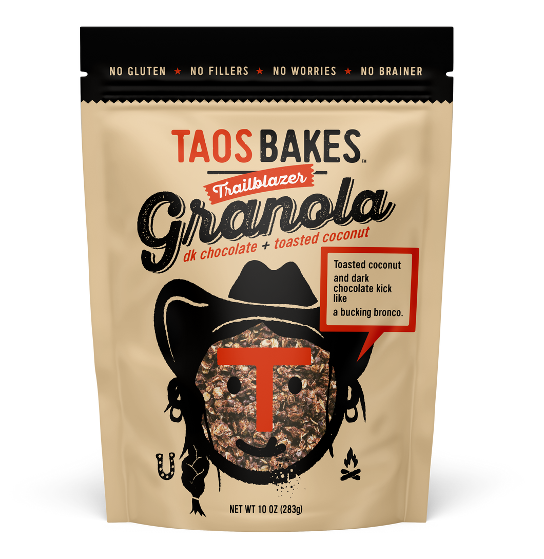 Taos Bakes - 10 oz Trailblazer Granola - DK Chocolate + Toasted Coconut