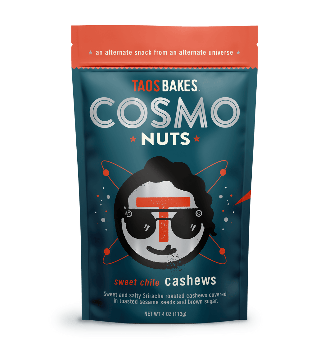 Taos Bakes - 4 oz CosmoNuts - Sweet Chile Cashews