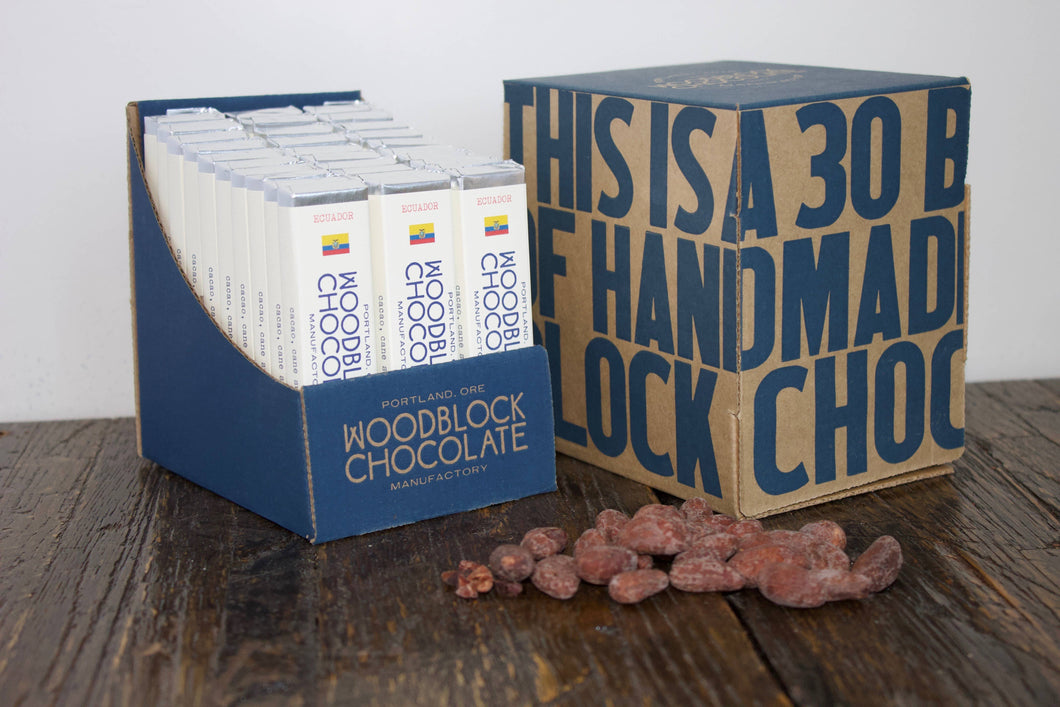 Woodblock Chocolate - 70% Ecuador: 30 Bar Case