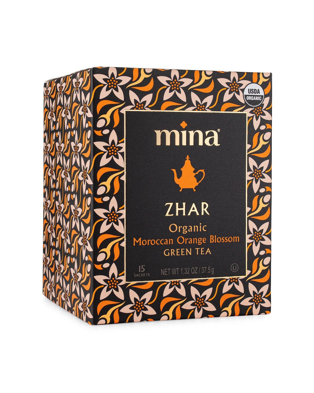Mina - 15ct Zhar Organic Moroccan Orange Blossom Green Tea