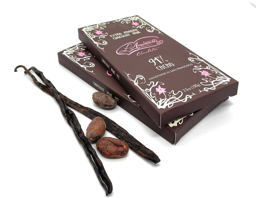 L'Amourette Chocolat - 91% Dark Chocolate Extra Smooth
