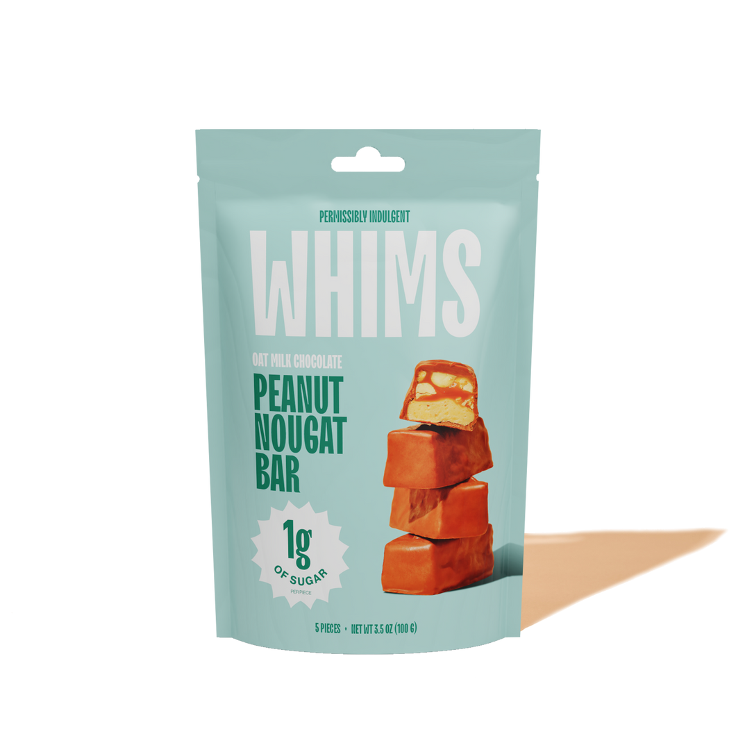 Whims Delights Inc. - Oat Milk Chocolate Peanut Nougat Bar