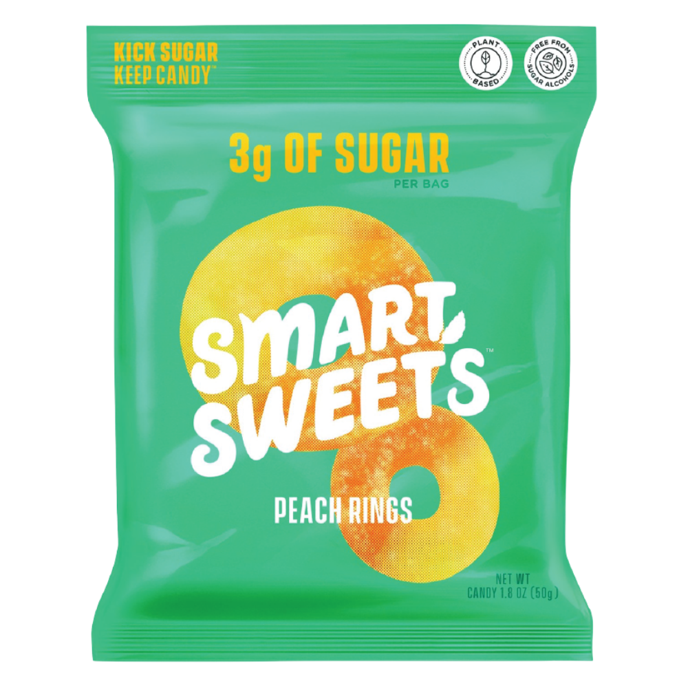 Righteous Felon Craft Jerky - SmartSweets Peach Rings 1.8oz