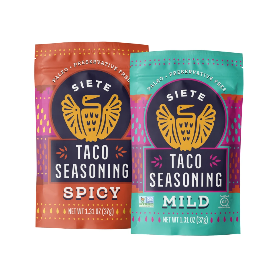 Siete Foods Mix Pack Of Mild And Spicy Taco Seasoning 24 Pack Anchor Pantry 4805