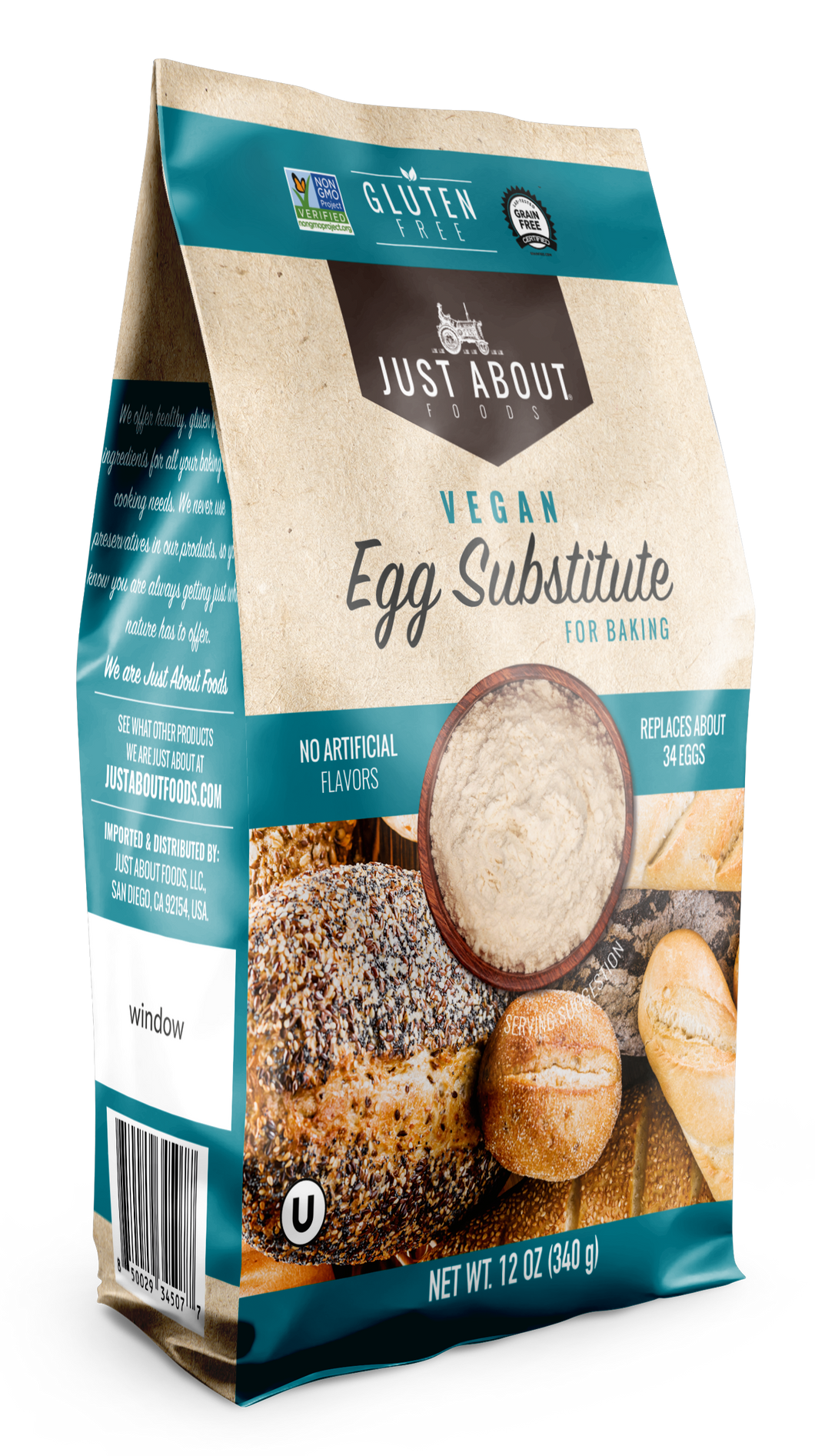 Just About Foods - Gluten Free Vegan Egg Substitute 12 oz