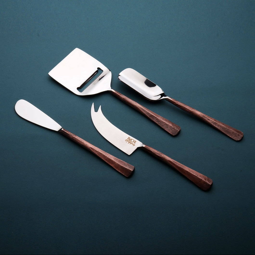 INOX artisans - Ridge Design Copper Antique Cheese Tools 4 Pcs. Set