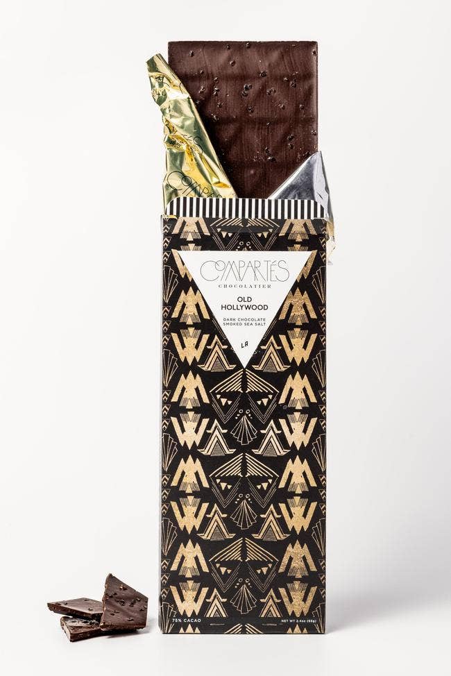 Compartes Chocolate Old Hollywood Smoked Salt Dark Choc Bar