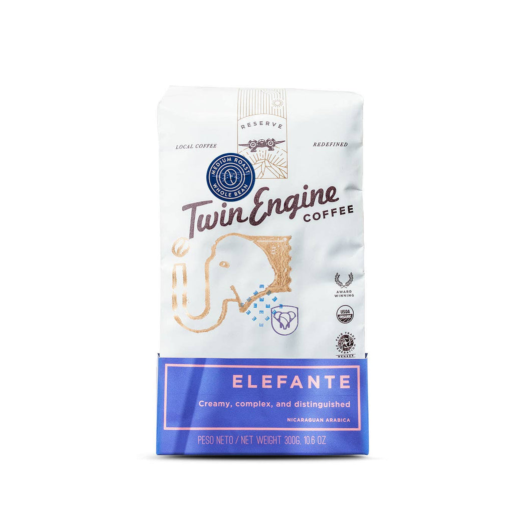 Twin Engine Coffee - Elefante Reserve Maragogype  Organic Fair / Whole COFFEE
